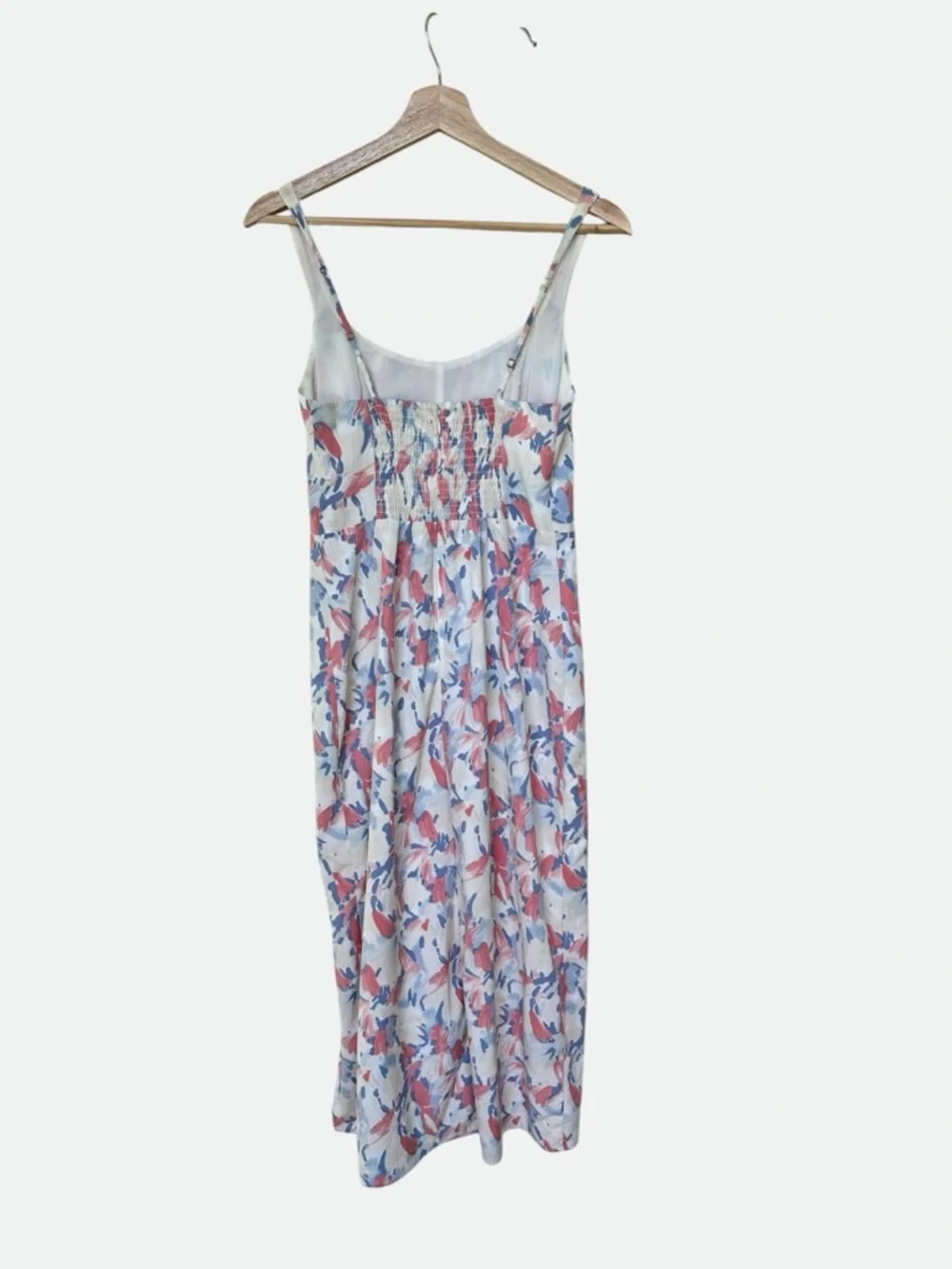 Abercrombie Floral Maxi Slit Dress Pink/Blue size S